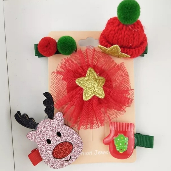 Christmas Hair Clips Kids - Picture 3 of 4